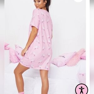 PrettyLittleThing Unicorn Print Nightgown Size US 0